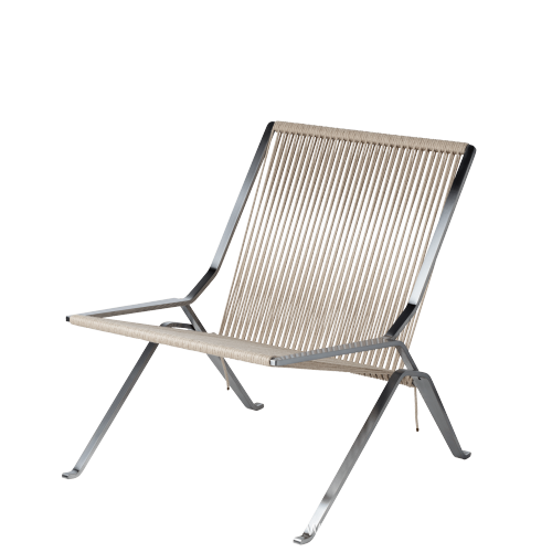 Nordic Modern Handmade Rattan Chair Stainless Steel Frame